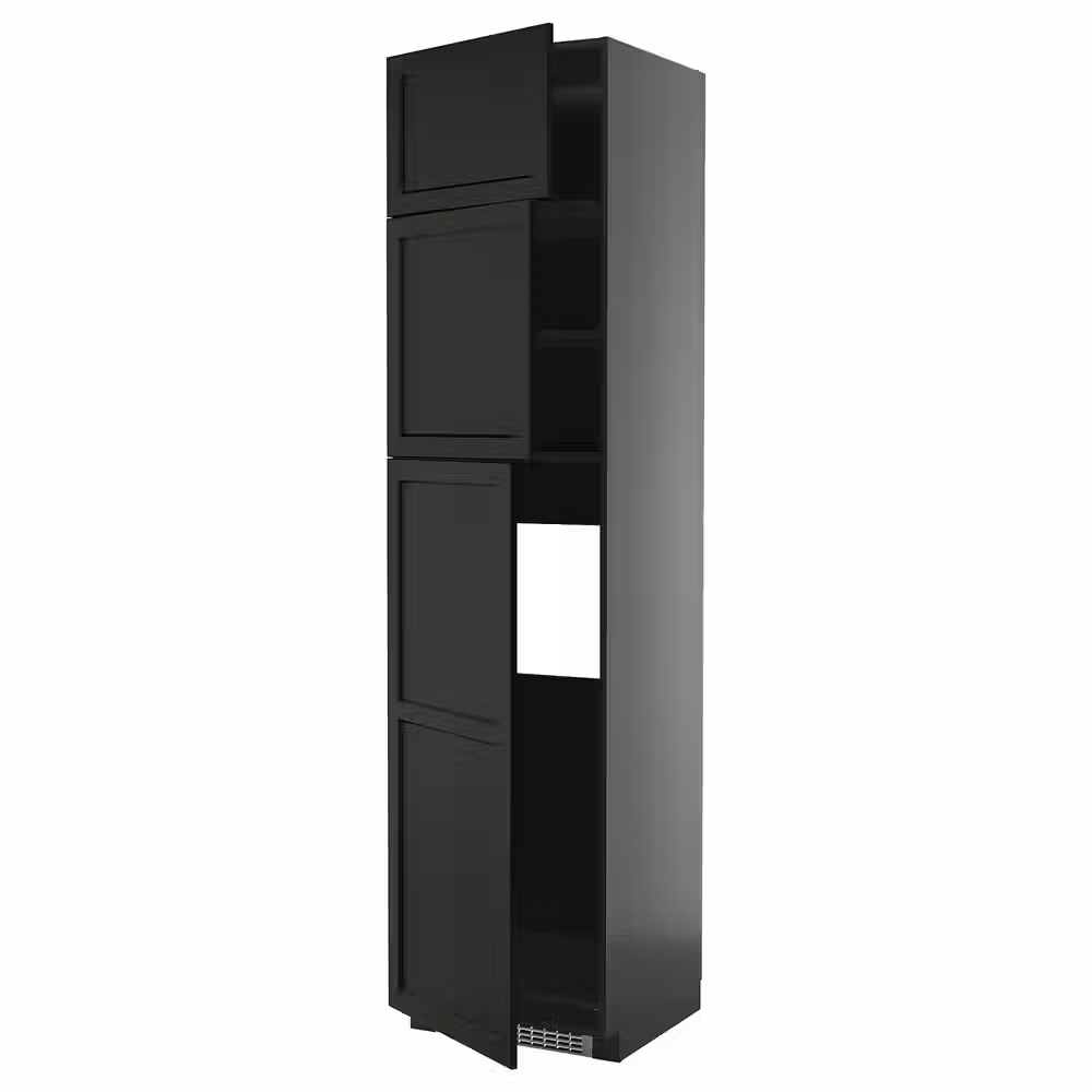 METOD Высокий шкаф д/холодильника/3дверцы - фото 1