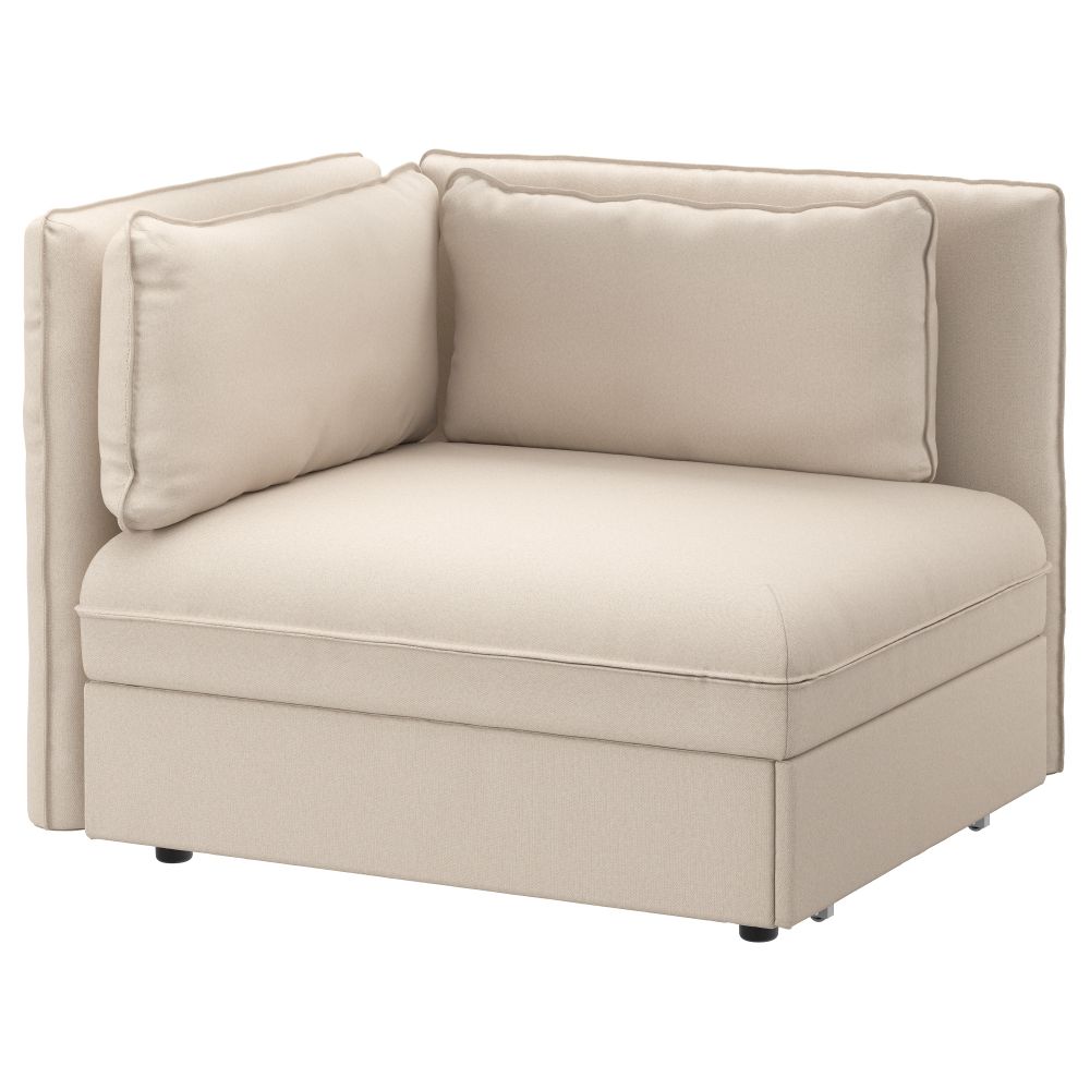 Секция дивана-кровати со спинкой ВАЛЛЕНТУНА, Оррста бежевый - фото 1