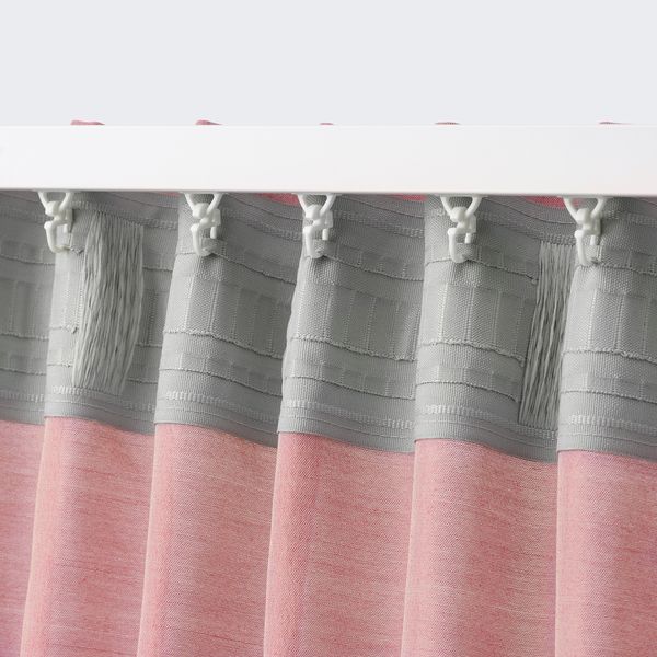 Гардины, 2 шт., 145x300 см, светло-красный IKEA HILJA 704.630.30 - фото 5