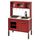 Детская кухня, красный, 72x40x109 см IKEA DUKTIG ДУКТИГ 805.577.40