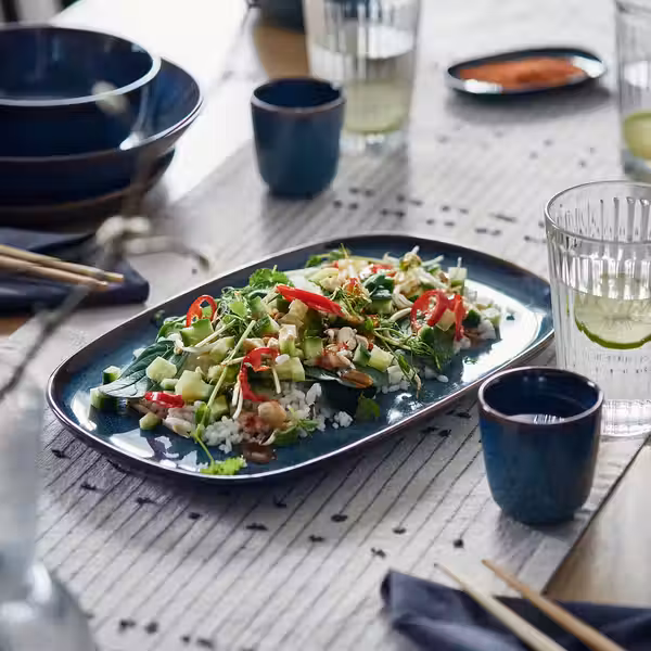 GLADELIG Тарелка - синий 31x19 см - фото 2