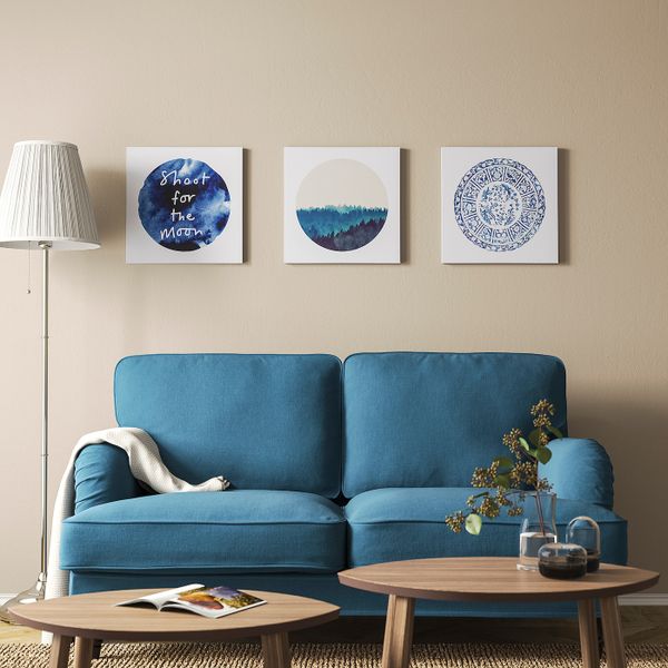 Картина, Синева 40x40 см IKEA ПЬЕТТЕРИД 204.369.54 - фото 3