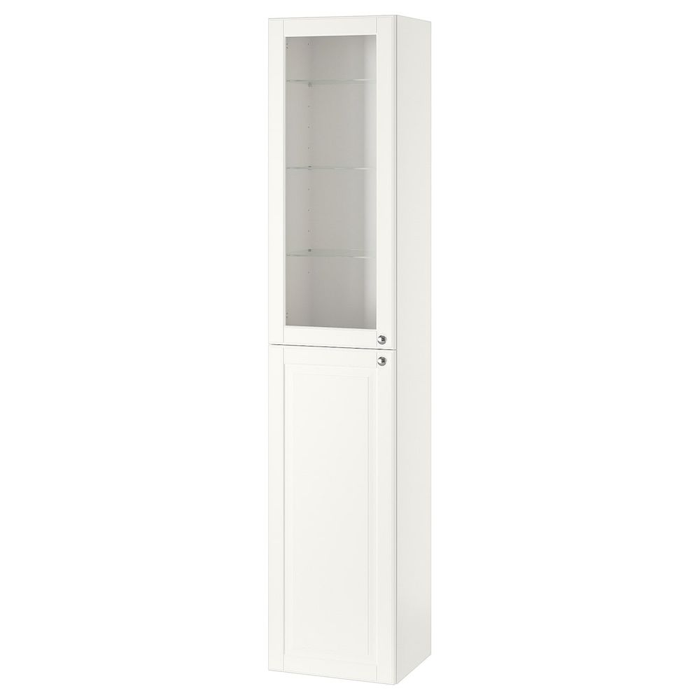 Шкаф высокий, Кашён белый 40x32x192 см IKEA GODMORGON ГОДМОРГОН 104.858.98 - фото 1