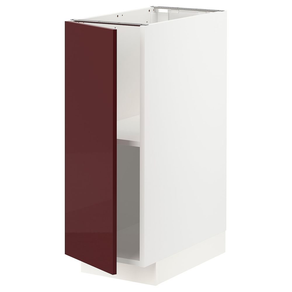 Напольный шкаф с полками, белый Калларп/глянцевый темный красно-коричневый 30x60 см IKEA METOD МЕТОД 293.267.29 - схема-чертеж с размерами
