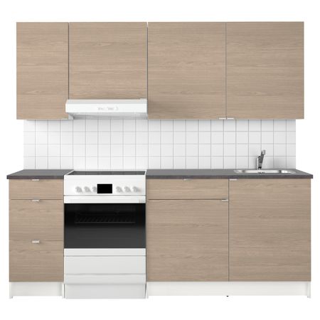 Кухня, под дерево серый 220x61x220 см IKEA КНОКСХУЛЬТ 491.841.87