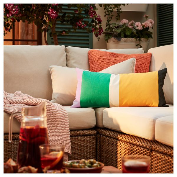 Модульный угловой 3-местный диван, садовый, коричневый/ФРЁСЁН/ДУВХОЛЬМЕН бежевый IKEA SOLLERÖN СОЛЛЕРОН 692.526.13 - фото 3