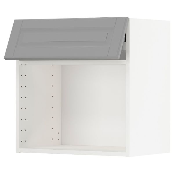 Навесной шкаф для/СВЧ,нажимн механизм, белый/Будбин серый 60x60 см IKEA METOD МЕТОД 693.939.72 - схема-чертеж с размерами