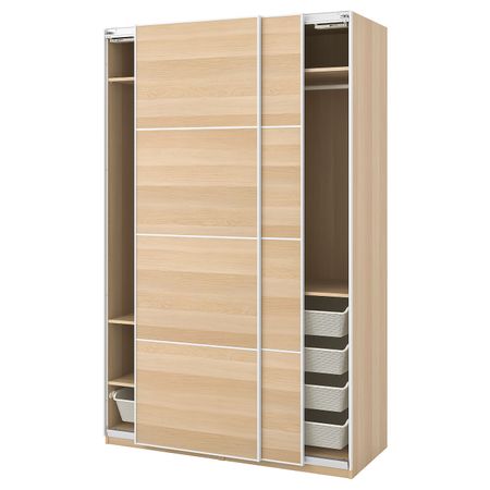 Гардероб, под беленый дуб/Мехамн под беленый дуб 150x66x236 см IKEA PAX ПАКС 693.058.00
