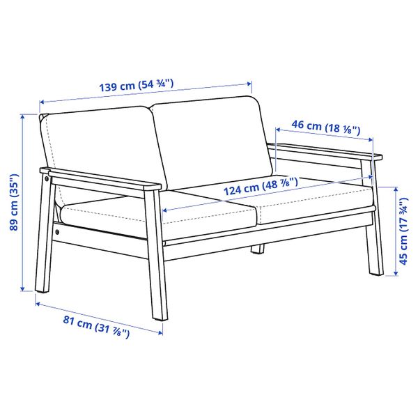 IKEA в интерьере - схема-чертеж с размерами