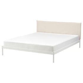 KLEPPSTAD Каркас кровати - белый/Vissle бежевый 140x200 см