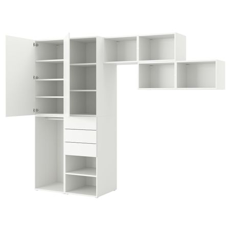 Гардероб 2-дверный + 3 ящика, Фоннес белый 300x57x241 см IKEA OPPHUS ОПХУС 393.045.81