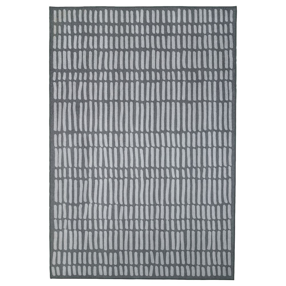 Ковер безворсовый, серый 133x195 см IKEA OMTÄNKSAM ОМТЭНКСАМ 004.694.55 - фото 1