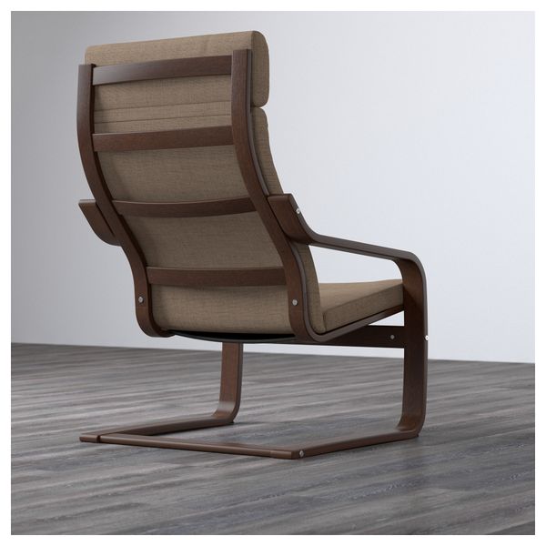 Кресло ПОЭНГ, коричневый, Исунда коричневый - фото 3