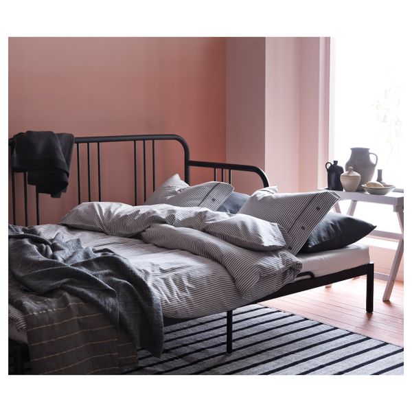 Кушетка с 2 матрасами, черный/оготнес жесткий 80x200 см IKEA FYRESDAL ФИРЕСДАЛЬ 994.281.02 - фото 4