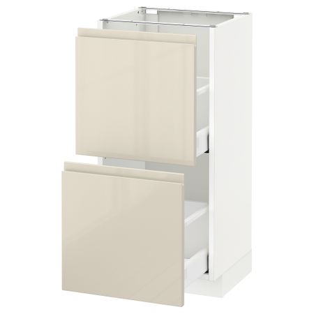 Напольный шкаф с 2 ящиками, 40x37 cm IKEA METOD МЕТОД, MAXIMERA МАКСИМЕРА 491.435.02