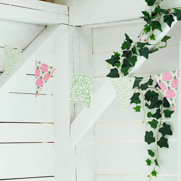 Украшение подвесное, флаг различные орнаменты/разные цвета 4.0 м IKEA INBJUDEN ИНБЬЮДЕН 804.914.00 - схема-чертеж с размерами