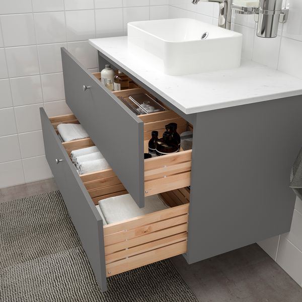 Шкаф со столешницей 45x32 раковина, 102x49x72 cm IKEA HÖRVIK ХОРВИК, GODMORGON ГОДМОРГОН, TOLKEN ТОЛКЕН 293.384.97 - фото 4