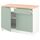 Напольный шкаф с дверцами и ящиком, серо-зеленый 120 см IKEA KNOXHULT КНОКСХУЛЬТ 104.879.77