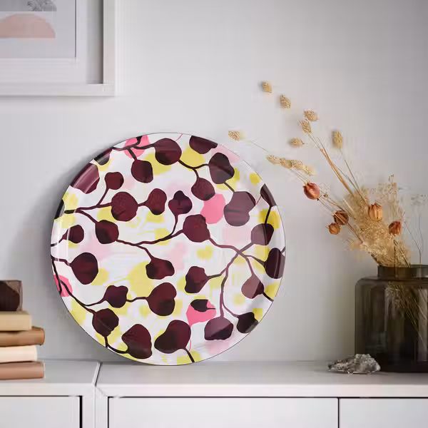 VÄDERFISK Поднос - разноцветный 38 см - схема-чертеж с размерами