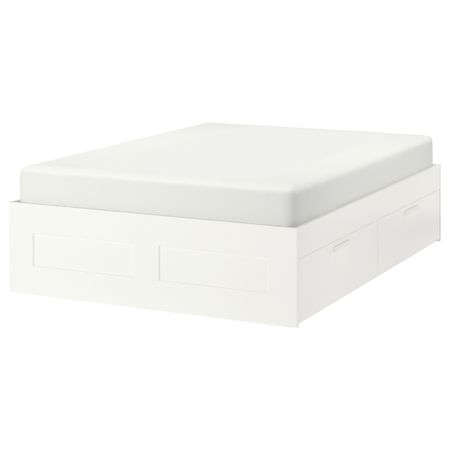 Каркас кровати с ящиками, белый, 140x200 см IKEA БРИМНЭС 003.691.30