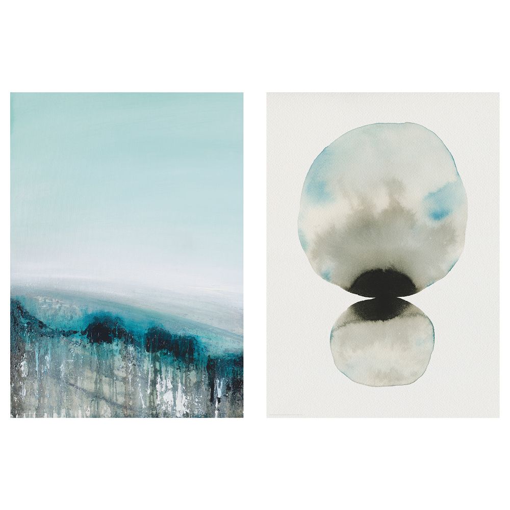 Постер БИЛЬД, Пейзаж в синих тонах (50x70 см 2 шт) - схема-чертеж с размерами