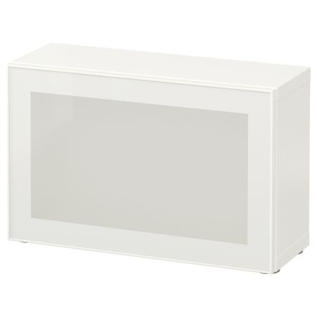 Стеллаж со стеклянная дверью, 60x22x38 cm IKEA BESTÅ БЕСТО 090.468.95