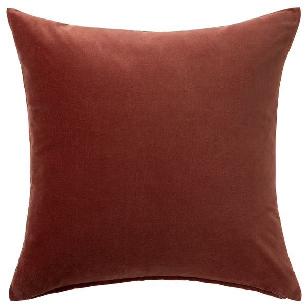 Чехол на подушку, красный/коричневый 50x50 см IKEA SANELA САНЕЛА 804.791.96 - фото 1