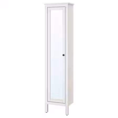 HEMNES Высокий шкаф с зеркальной дверцей - белый 49x31x200 см