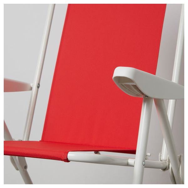 Кресло с регулируемой спинкой ХОМЭ, красный - схема-чертеж с размерами