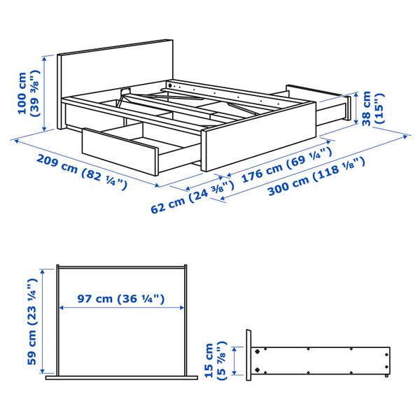 IKEA, дополнительный ракурс - схема-чертеж с размерами
