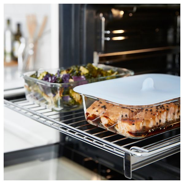 Контейнер для продуктов с крышкой, прямоугольной формы стекло/силикон 1.0 л IKEA IKEA 365+ ИКЕА/365+ 092.767.87 - фото 5