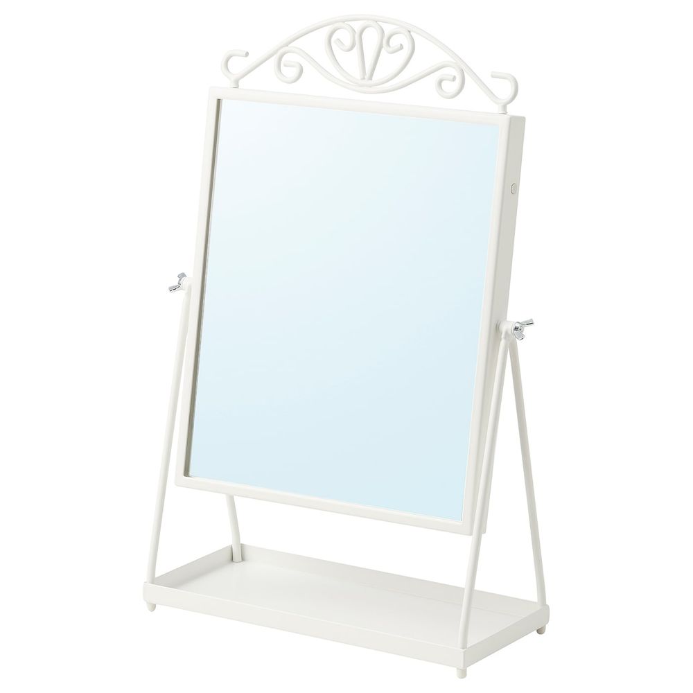 Зеркало настольное, белый 27x43 см IKEA KARMSUND КАРМСУНД 104.938.41 - фото 1