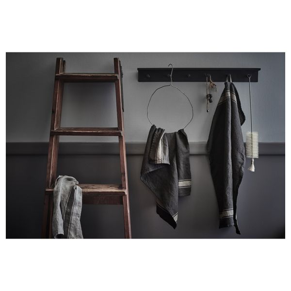 Полотенце кухонное ВАРДАГЕН, черный (50x70 см) - схема-чертеж с размерами