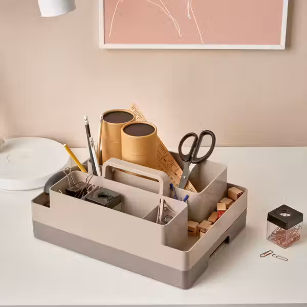 KUGGIS Органайзеры д/письменного стола,2шт - серо-бежевый/темный серо-бежевый 26x35x16 см - фото 6