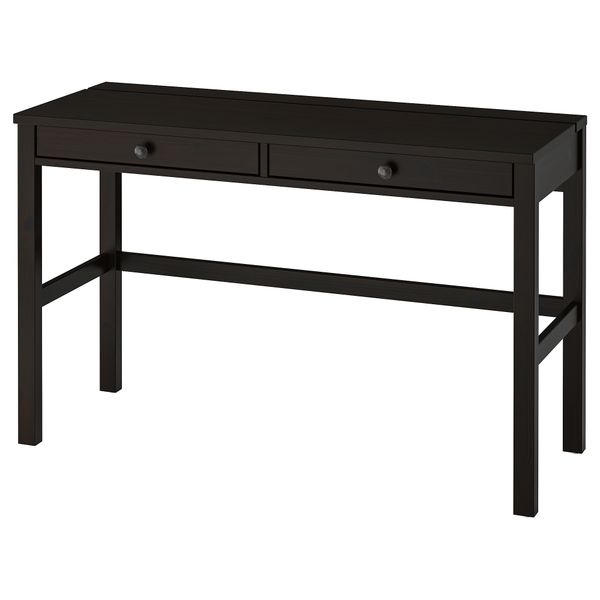 Стол с 2 ящиками, 120x47 см, черно-коричневый IKEA HEMNES ХЕМНЭС 103.632.17 - фото 2