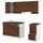 Кухня, под коричневый мореный ясень 220x61x220 см IKEA KNOXHULT КНОКСХУЛЬТ 194.177.82