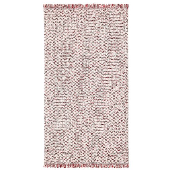 Ковер безворсовый, красный/естественный 80x150 см IKEA RÖRKÄR РЁРКЭР 804.747.35 - фото 1