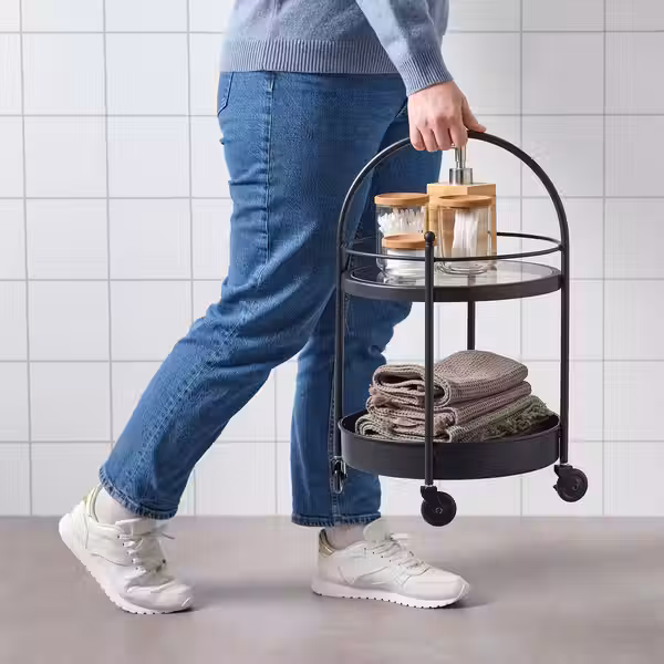 FRÖSJÖN ФРЁШЁН Тележка - чёрный 55x35 см - фото 3