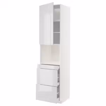 METOD / MAXIMERA Высокий шкаф д/СВЧ/дверца/3ящика