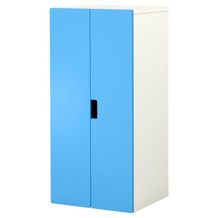 Комбинация для хранения с дверцами СТУВА, белый, синий (60x50x128 см)