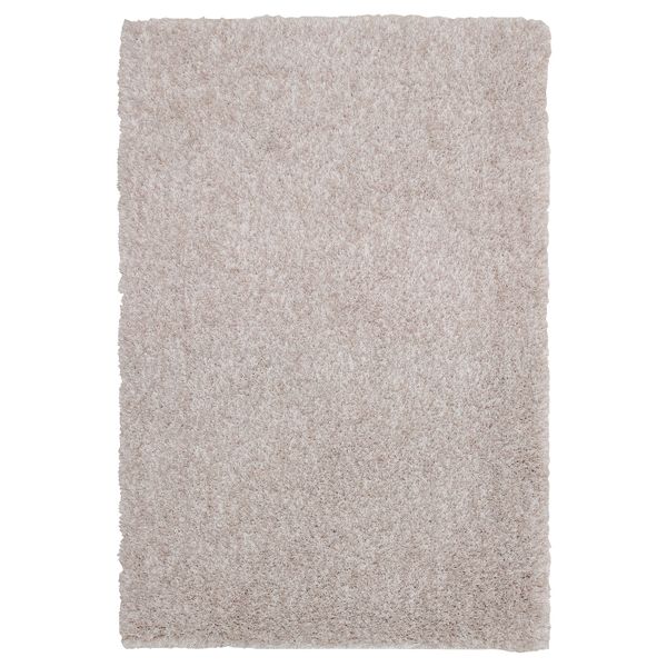Ковер, длинный ворс, бежевый 60x90 см IKEA LINDKNUD ЛИНДКНУД 504.299.47 - фото 1