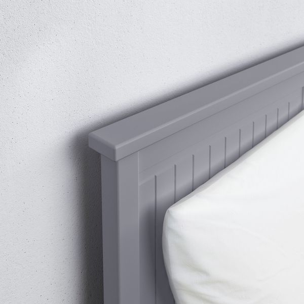 Кушетка с 2 матрасами, 3 ящиками, 80x200 см, серый, Åsvang жесткий IKEA HEMNES ХЕМНЭС 294.281.05 - фото 8