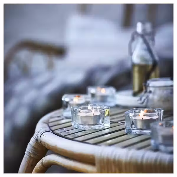 JÄMLIK ЭМЛИК Свеча греющая ароматическая - Ваниль/светло-бежевый 3.5 ч - фото 4