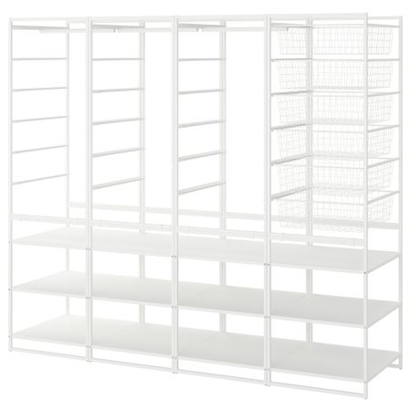 Гардероб, комбинация, белый, 198x51x173 см IKEA JONAXEL ЙОНАКСЕЛЬ 293.086.45