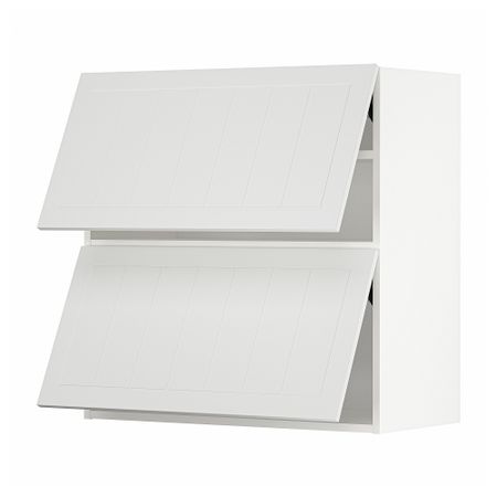 Навесной горизонтальный шкаф, 2 двери, белый, Stensund белый, 80x80 см IKEA METOD МЕТОД 494.092.57
