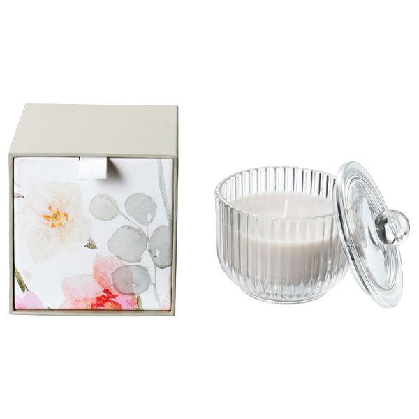 Ароматическая свеча в стакане, Гладиолус/серый 9 см IKEA BLOMDOFT БЛОМДОРФ 403.705.32 - фото 1