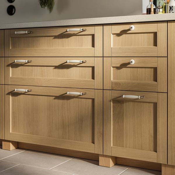 FORSBACKA Фронтальная панель ящика - дуб 40x40 см - схема-чертеж с размерами