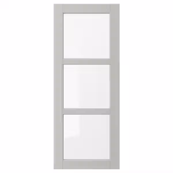 LERHYTTAN Стеклянная дверь - светло-серый 40x100 см - фото 1