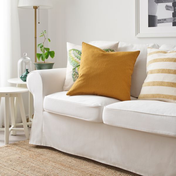 Чехол на подушку, 50x50 см, темный золотисто-коричневый IKEA VIGDIS ВИГДИС 004.565.42 - фото 3