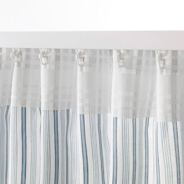 Гардины, 1 пара, синий/белый, 145x300 см IKEA БЕРГПИОН 703.997.65 - фото 3
